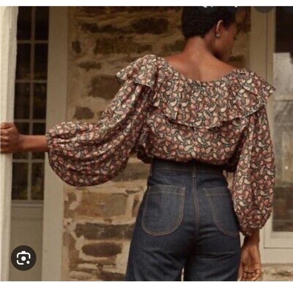 Doen Floral Ruffle Blouse - Multicolor - Picture 2 of 6